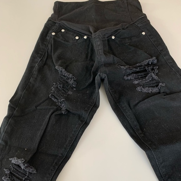 BOOHOO BLUE - Color BLACK Maternity Jeans - Size 6 - GUC - Picture 3 of 5